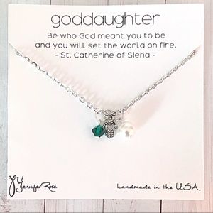 Swarovski Pearl & Crystal Goddaughter Necklace